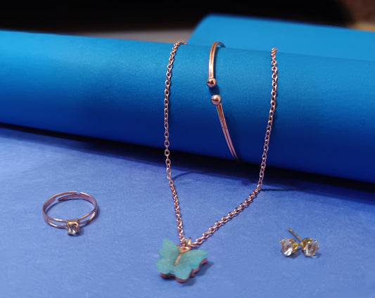 Rosegold Radiance – 4-in-1 Elegant Jewellery Set